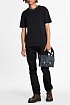 Мужская чёрная футболка Louis Vuitton Half Damier Pocket