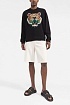 Чёрный свитшот Kenzo Tiger logo-embroidered drawstring
