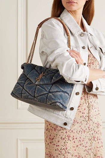 Сумка Yves Saint Laurent Puff 30x18 см - Blue   