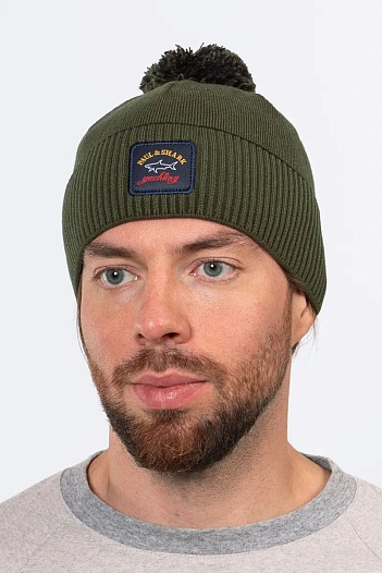Шапка на флисе Paul & Shark logo-badge - Khaki   