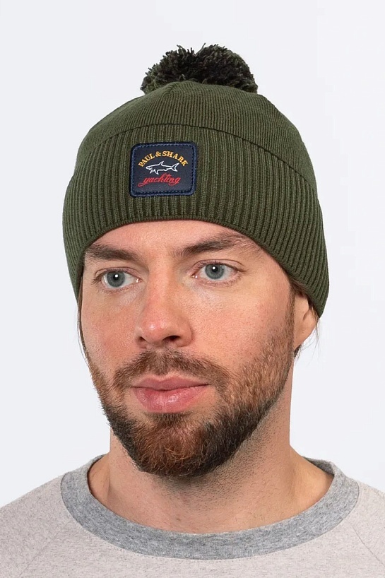 Шапка на флисе Paul & Shark logo-badge - Khaki