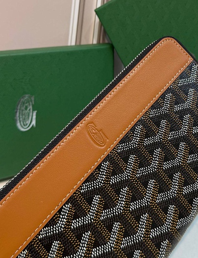 Кожаное портмоне Goyard Matignon GM premium 20x11x2.3 см   