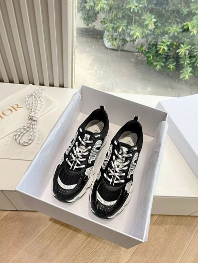 Женские кроссовки Dior Chrono Premium - Black   