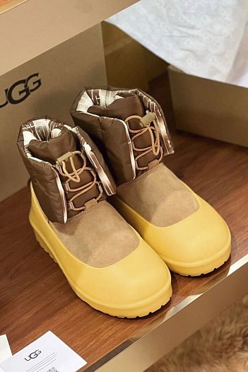 Женские замшевые ботинки UGG Classic Maxi Toggle Mini - Chestnut   