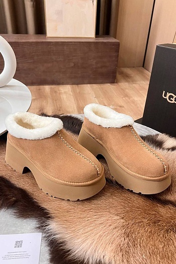 Женские замшевые ботинки UGG Heights Mini - Chestnut   