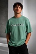Зелёная оверсайз футболка Givenchy Barbed Wire-print