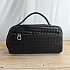 Кожаная барсетка Bottega Veneta Intrecciato 27x14 см - Black