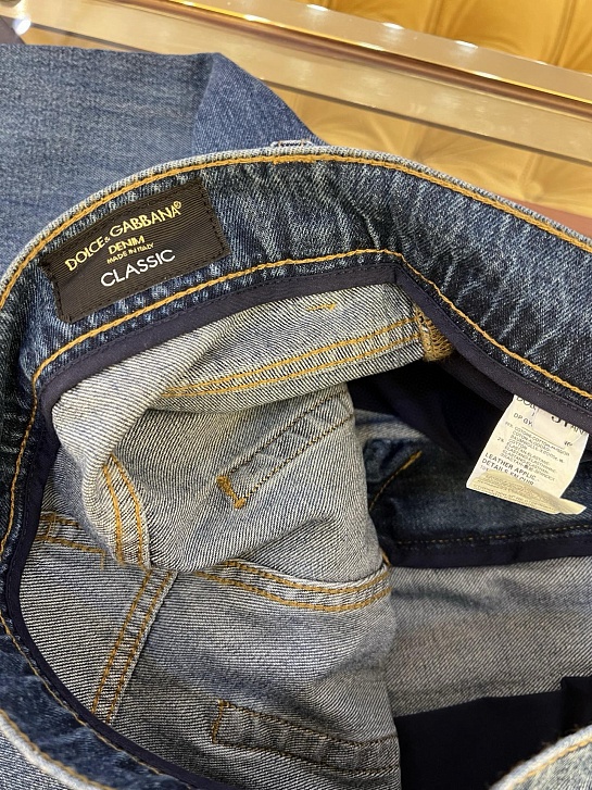 Мужские синие джинсы Dolce & Gabbana classic fit Premium