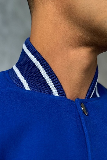 Мужской бомбер Givenchy Varsity logo-embroidered - Blue / White   