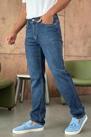 Мужские синие джинсы Hugo Boss relaxed fit   