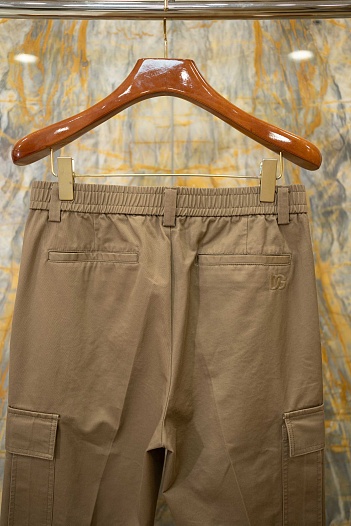Коричневые штаны-карго Dolce & Gabbana premium   