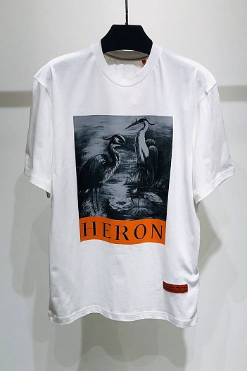 Белая оверсайз футболка Heron Preston   