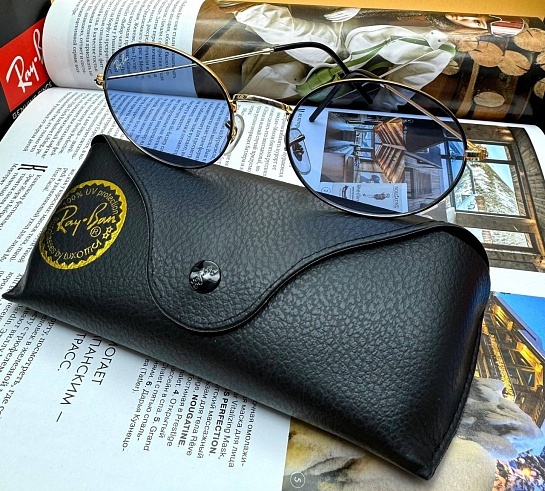 Солнцезащитные очки Ray-Ban Oval Metal - Blue