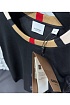 Чёрная оверсайз футболка Burberry Icon Stripe Jayson