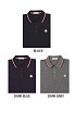 Чёрное поло с длинным рукавом Moncler logo-patch