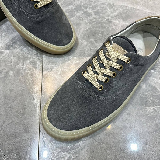 Замшевые кеды Brunello Cucinelli Sail low-top - Grey   