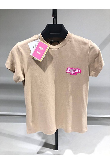 Женская футболка Balmain x Barbie - Beige   