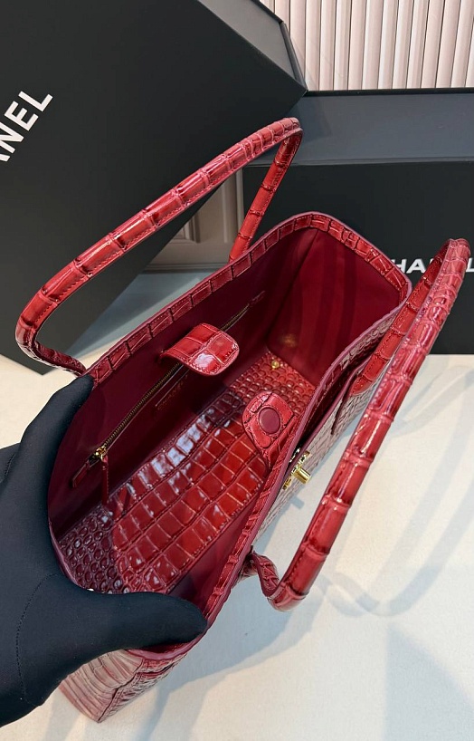 Кожаная сумка Chanel Shopping Tote premium 35x19x12 см