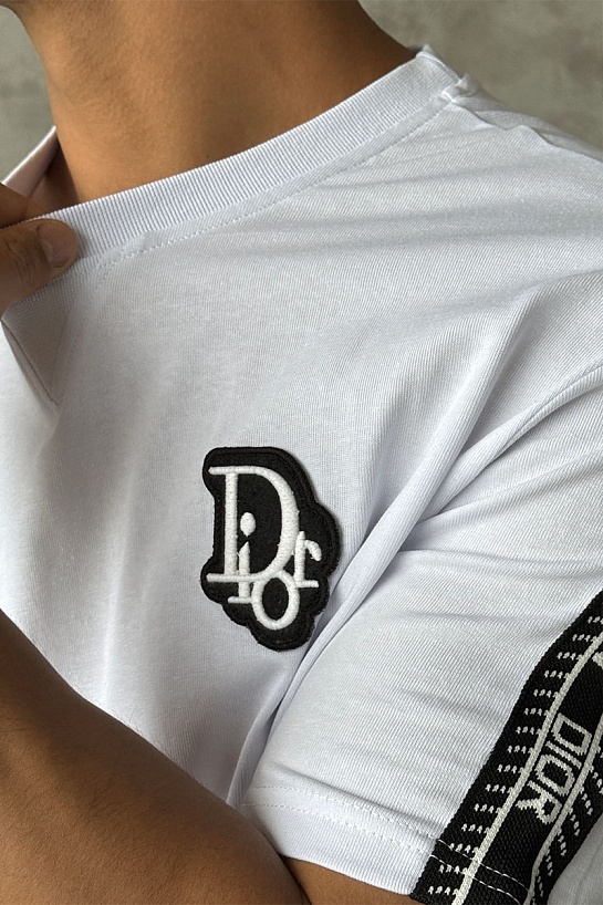 Белая оверсайз футболка Dior