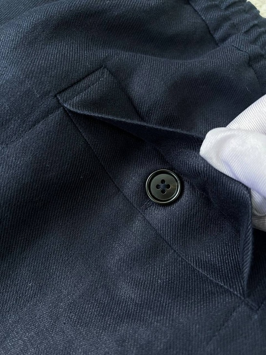 Льняные шорты тёмно-синего цвета Zegna premium