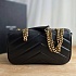 Кожаная чёрная сумка Yves Saint Laurent LouLou 26x14 см