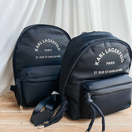 Женский нейлоновый рюкзак Karl Lagerfeld 30x23 см - Black