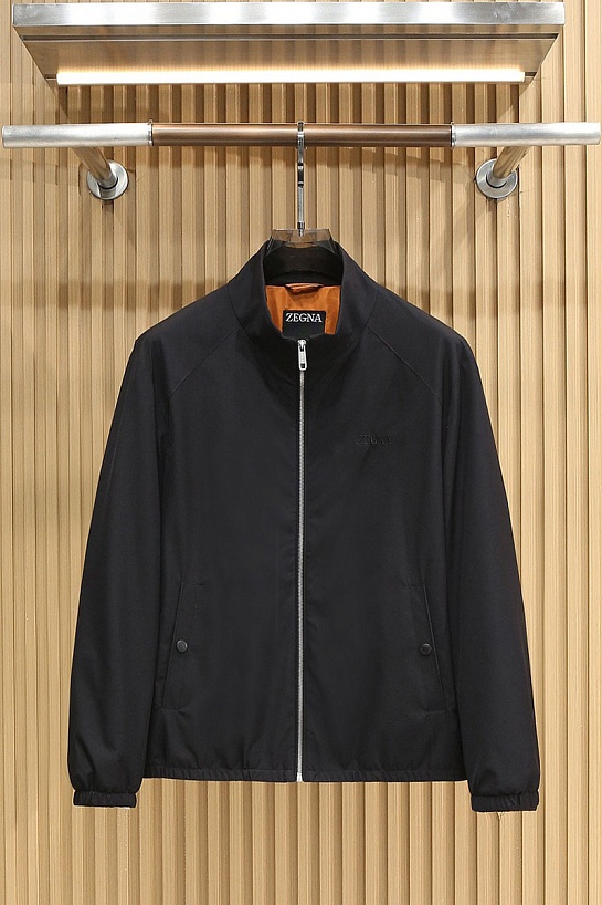 Мужская чёрная ветровка Zegna