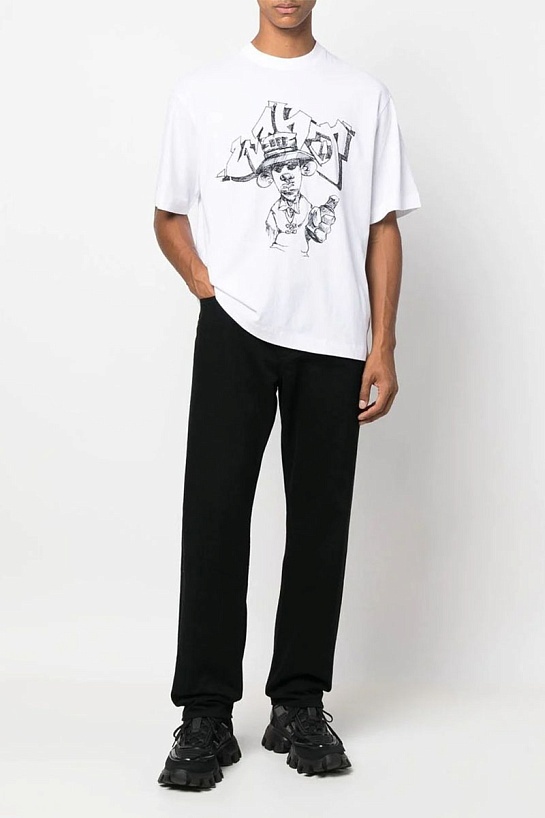 Белая футболка Off-White c/o Virgil Abloh graffiti-print