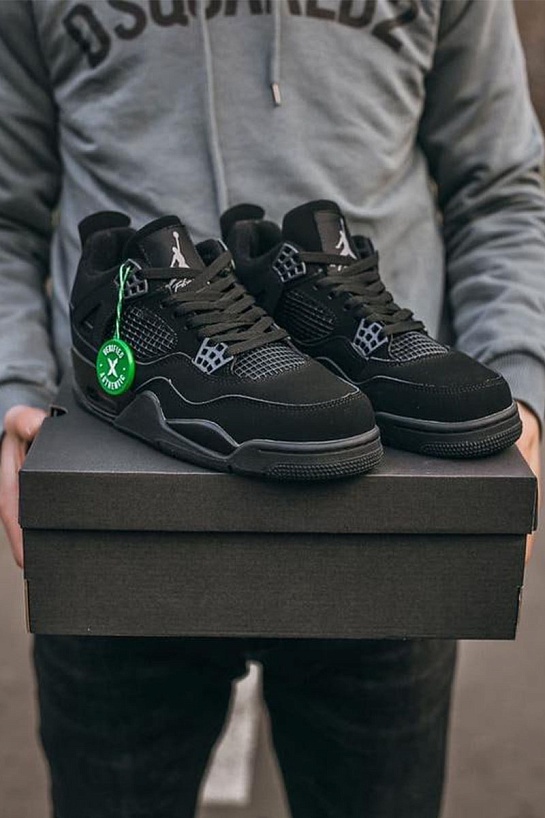 Кроссовки Nike Air Jordan 4 Retro "Black Cat" premium