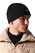 Шапка чёрного цвета Lacoste logo-embroidered