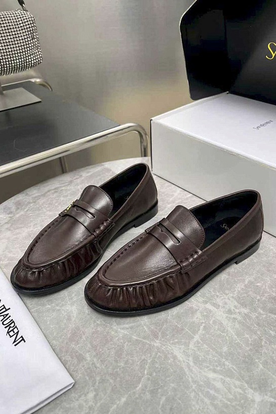 Женские кожаные лоферы Yves Saint Laurent premium