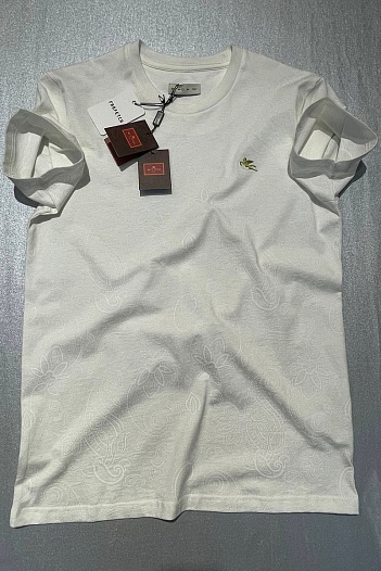Белая мужская футболка Etro embroidered-logo   