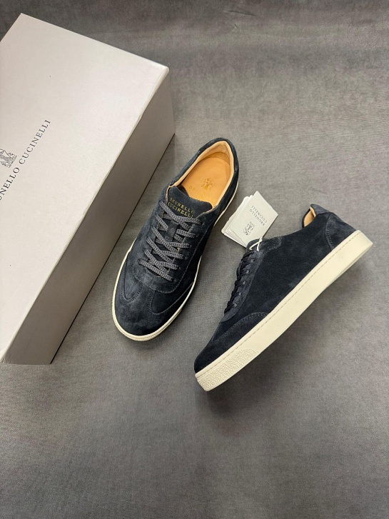 Мужские замшевые кроссовки Brunello Cucinelli