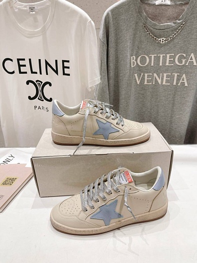 Женские кожаные кроссовки Golden Goose Ball Star premium   