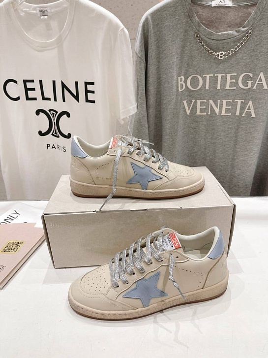 Женские кожаные кроссовки Golden Goose Ball Star premium