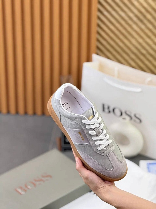 Комбинированные кроссовки Hugo Boss Brandon - Grey