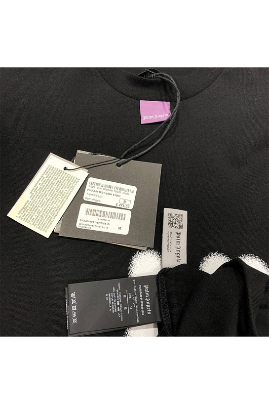 Мужская оверсайз футболка Palm Angels "Unspoken" - Black