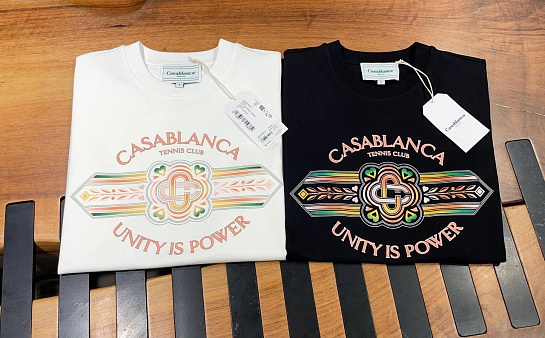 Футболка белого цвета Casablanca unity is power