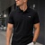 Мужское поло Hugo Boss чёрного цвета 