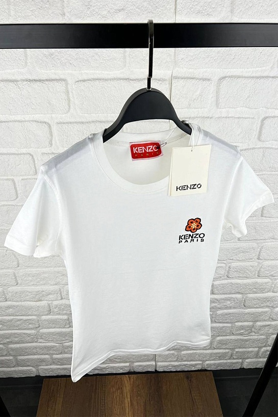Женская белая футболка Kenzo Boke Flower