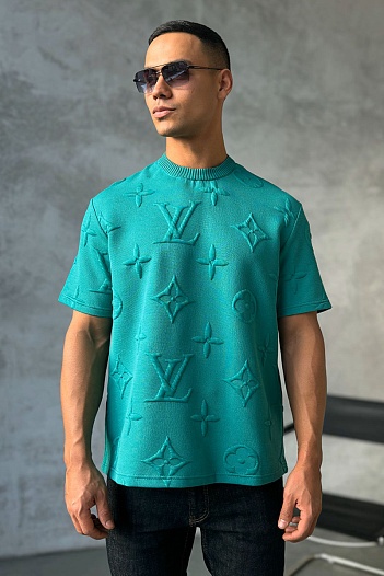 Оверсайз футболка Louis Vuitton Embossed Monogram - Green   