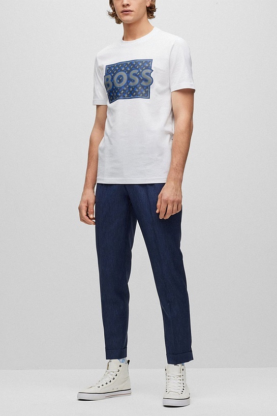 Футболка белого цвета Hugo Boss logo-print