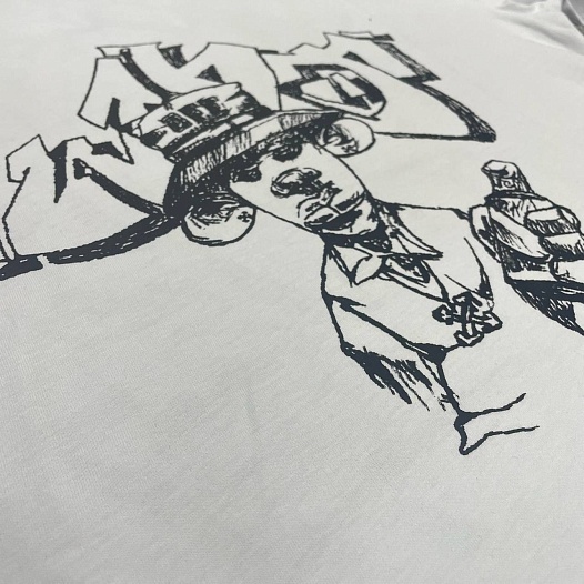 Белая мужская футболка Off-White graffiti-print   