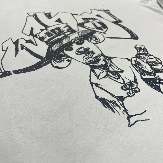 Белая мужская футболка Off-White graffiti-print