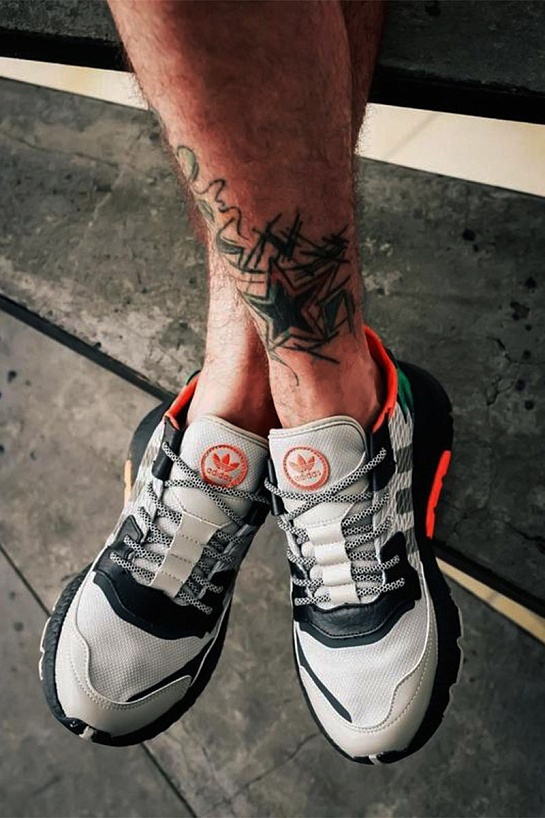 Кроссовки Adidas Nite Jogger - Sesame / Bright Green