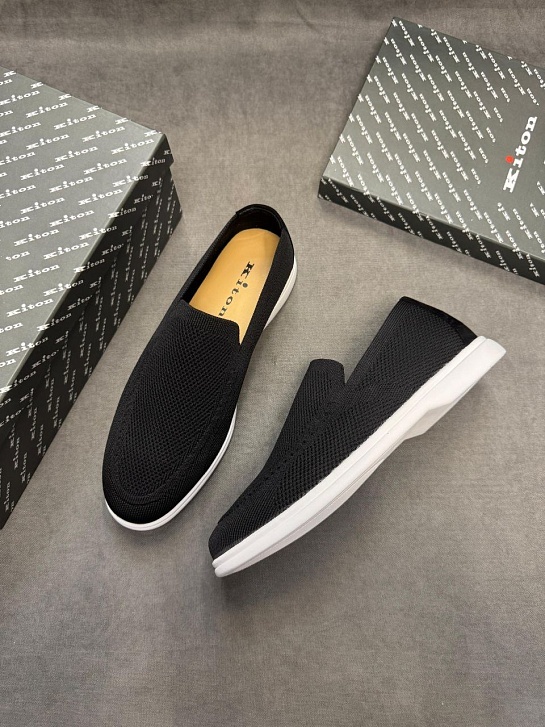 Мужские текстильные лоферы Kiton