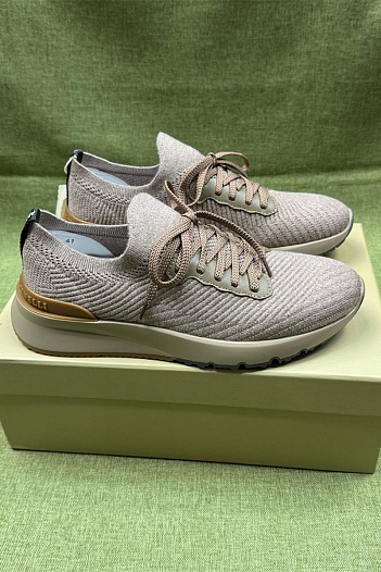 Мужские кроссовки Brunello Cucinelli knitted - Beige   