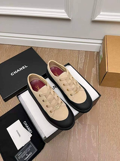Женские замшевые кеды Chanel premium   