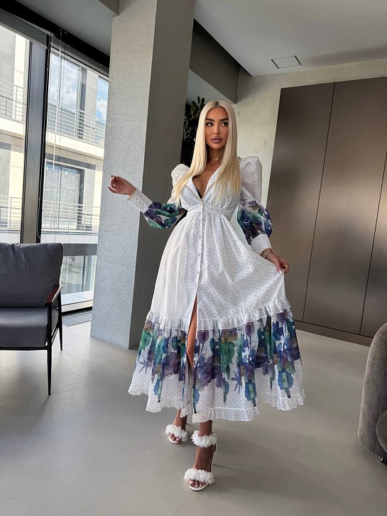 Женское длинное платье с рукавом Zimmermann