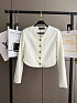 Женский укороченный пиджак Louis Vuitton premium - White
